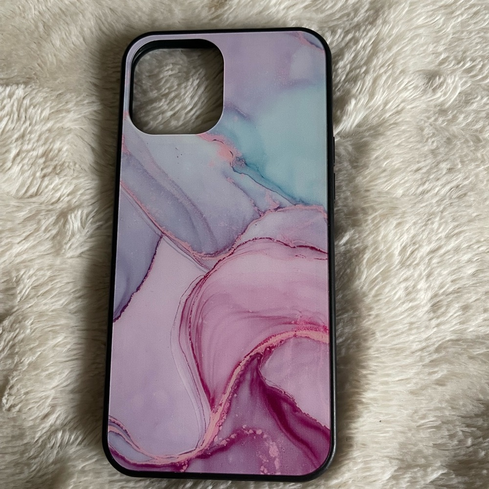 Pink, purple and blue iPhone 12 Pro Max phone case